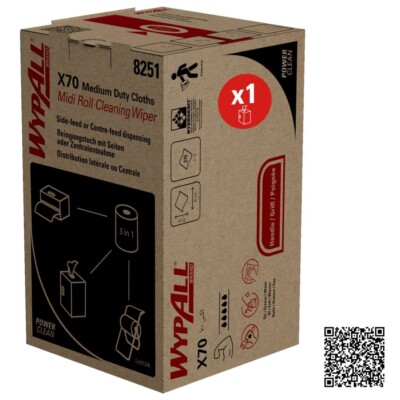 Kimberly Clark Wypall X70 Wischtücher Wischtuch Multibox blau 215 Tücher 1-lagig