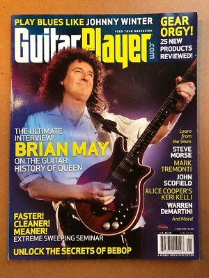 2008 January GUITAR PLAYER Magazine BRIAN MAY Great Cover Story & Ads (MH157)