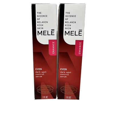 (2X) Mele Enhance Even Dark Spot Control Facial Serum for Melanin Rich Skin 1 oz