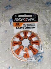 Rayovac Size13, Hearing Aid Batteries Made in USA Pack of 8 count EXP July 2023