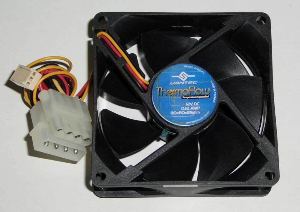 80mm Case Fan with its own thermo sensor, Vantec TF series - Image 3 of 3