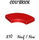 Lego 27925 - 10x Plate / Tile Round Corner 2x2 Macaroni - Red Red - New