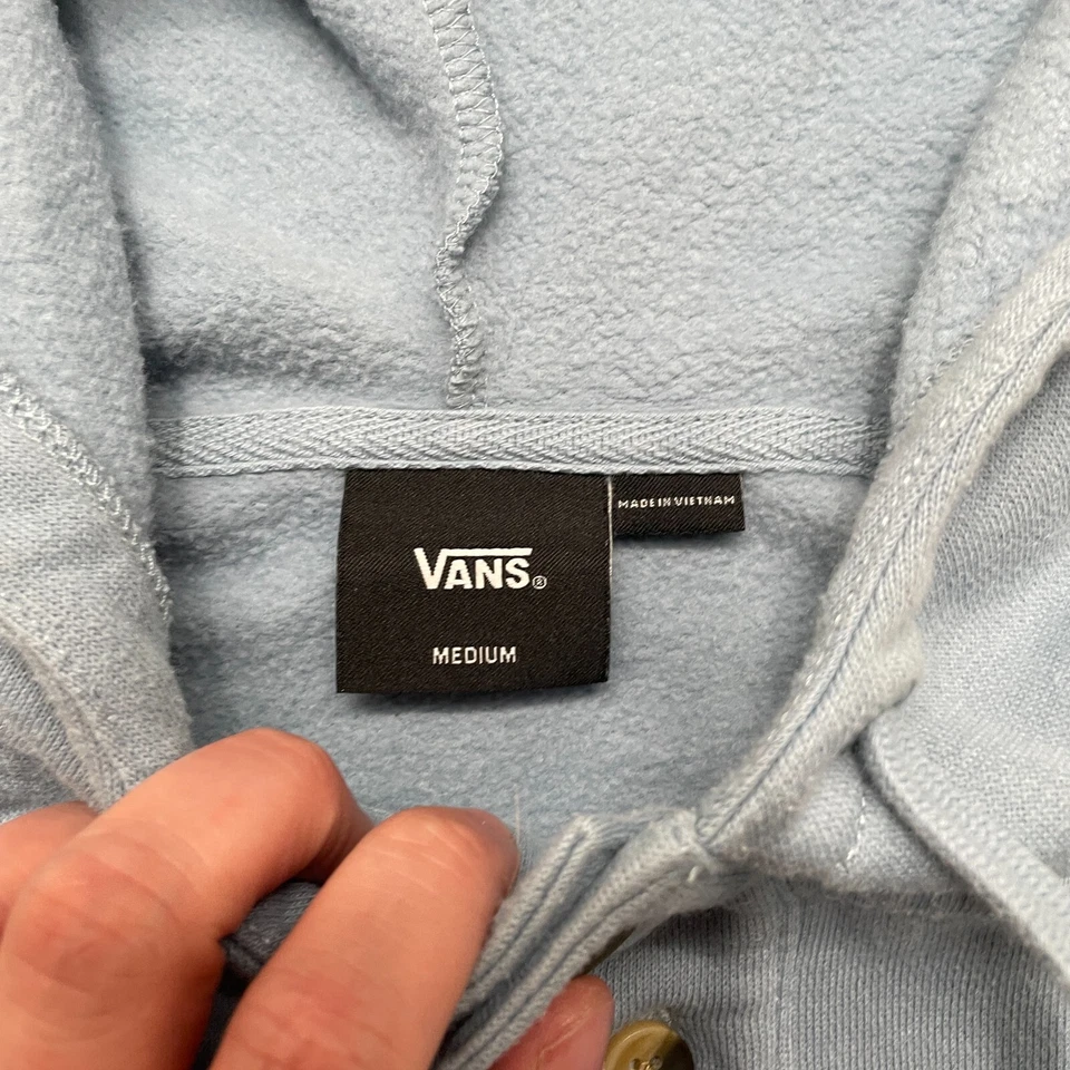 VANS Sudadera con Capucha Adulto Mediana Azul Sashing Henley Hendidura Lateral Pullover Patinador Damas Foto 3 de 4