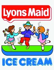 LYONS MAID ICE CREAM #s1181 SIGN 8 x 6" METAL ALUMINIUM PLAQUE KITCHEN CAFE   