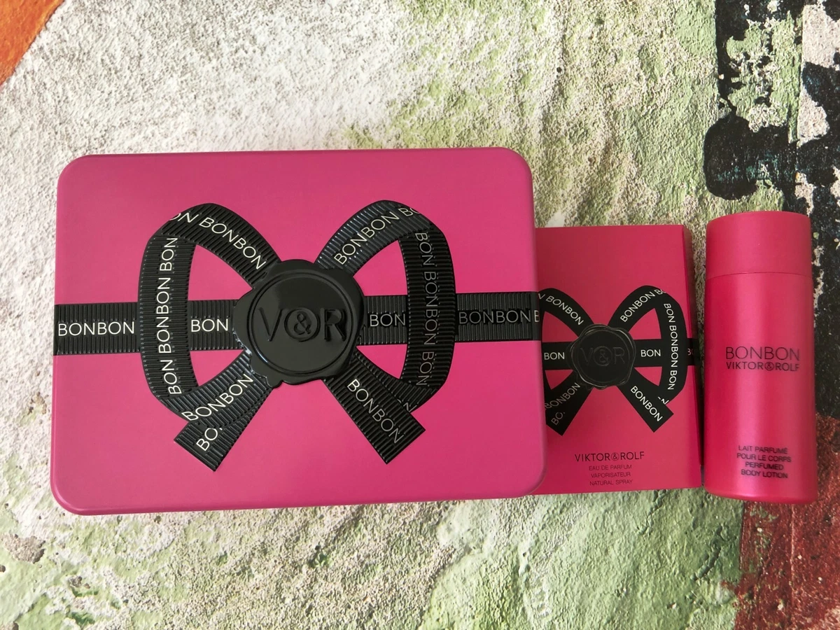 BONBON Viktor Rolf 3pc Mini Gift Set Pink Box Perfume Lotion