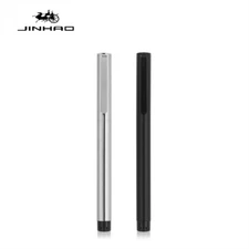 Jinhao 65 Slim Metal Fountain Pen & Converter, Fine or EF Nib, Black or Silver