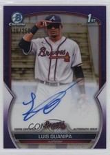 2023 Bowman Chrome Prospect Purple Refractor /250 Luis Guanipa #CPA-LG Auto 15tx
