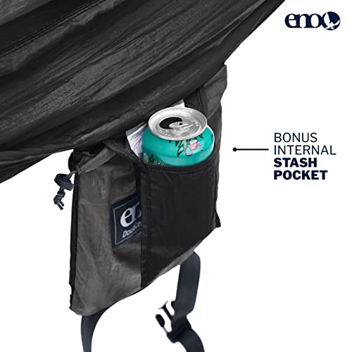 DoubleNest Hammock - Lightweight, Portable, 1 to 2 Person Charcoal | Black - Picture 3 of 6