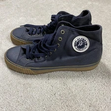 PF Flyers Shoes Mens Sz 10 Navy Blue Center Hi Canvas Gum Sole Sneakers