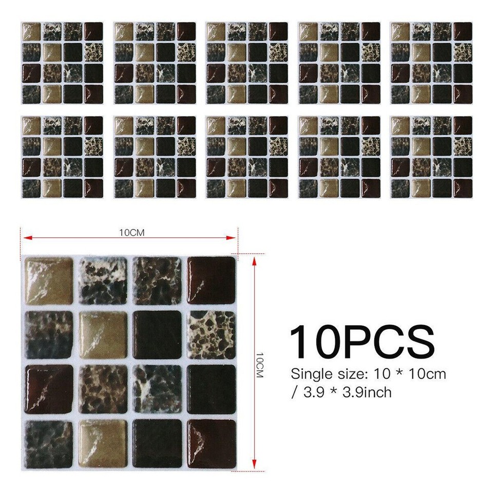 Wall Sticker Home Decor Bathroom Mosaic Tile Stickers Living Room