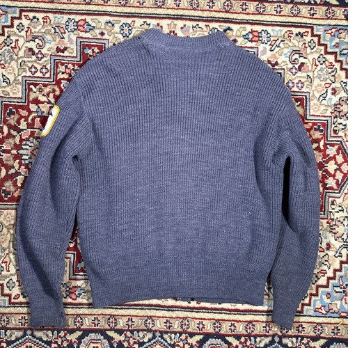 Vintage 70s USPS Knit Zip Up Cardigan Navy Size Medium - Picture 7 of 9