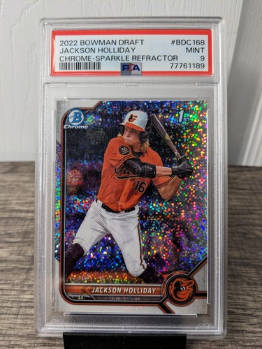 2022 Bowman Draft Jackson Holliday 1st Bowman Chrome Sparkle Refractor PSA 9
