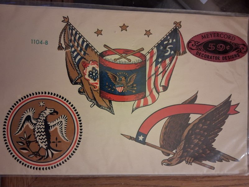 FEDERAL EAGLE AND DRUM DECAL 1975 USA NEW OLD STOCK 250TH ANNIVERSARY OF USA 