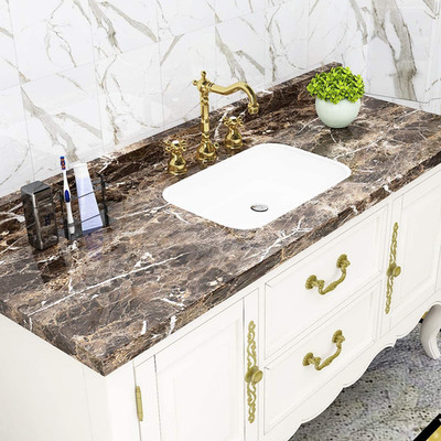Self Adhesive Wallpaper for Kitchen Counter Top Covers Marble Contact Paper P...