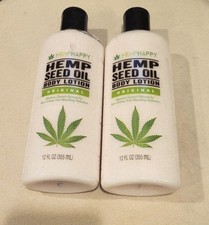 Hemphappy Hemp Seed Oil Body Lotion 2-Pack 12oz Original Moisturizing Skin Care