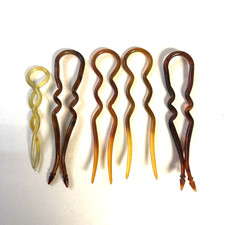 Vintage Art Deco Hair Comb Lot Celluloid Tortoiseshell Pins Slides