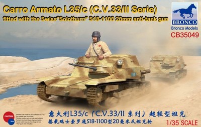 Bronco Models 1/35 Carro Armato L35/c (C.V.33/II) fitted w/S18-1100 20mm Gun
