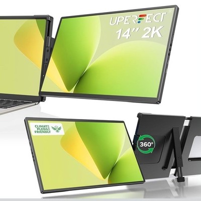 UPERFECT 14'' 2K Laptop Screen Extender Portable Monitor M140G13 2240x1400 IPS