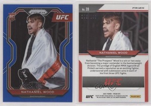 2021 Panini Prizm UFC Blue Prizm /199 Nathaniel Wood #39 Rookie RC