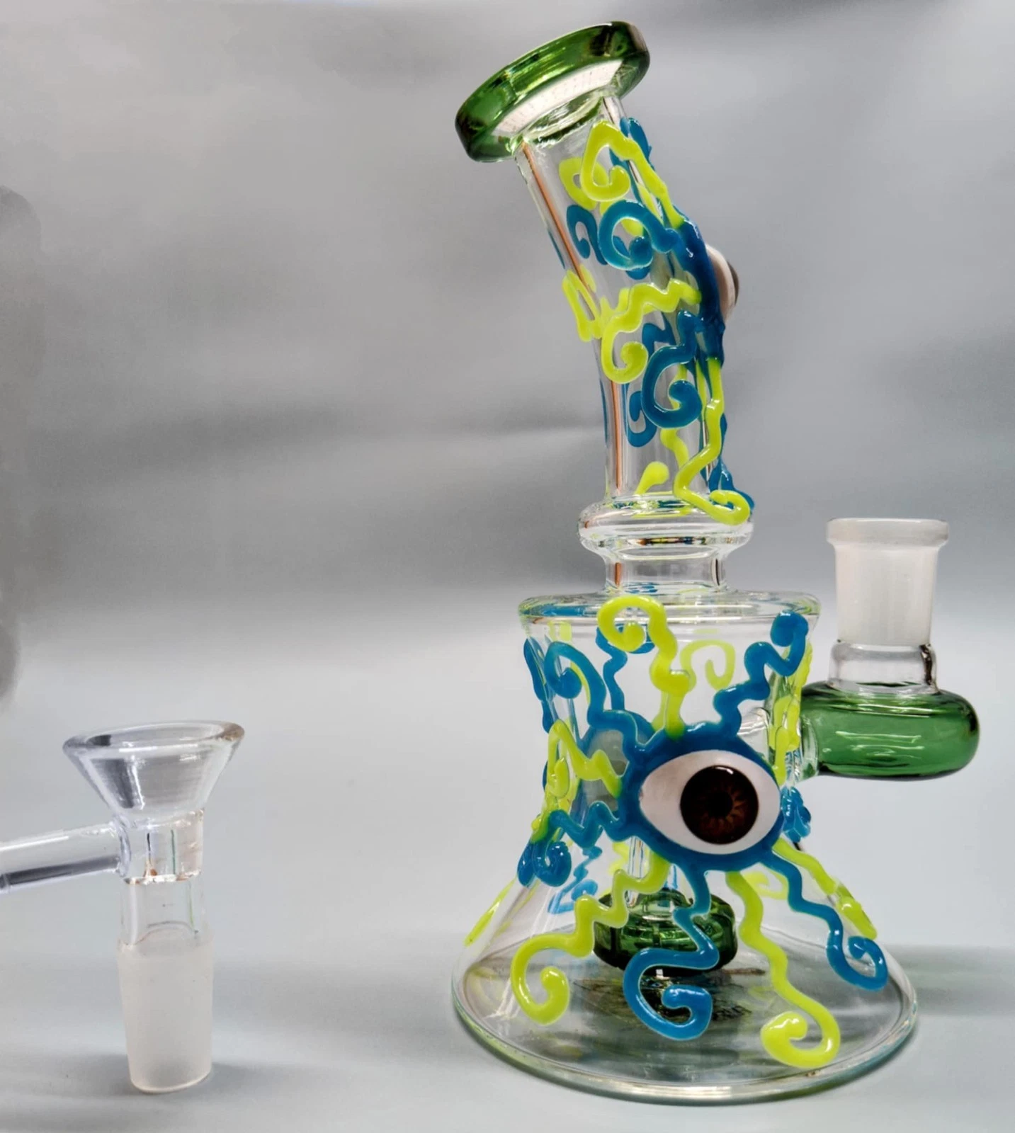 14mm Glass Water Vessel - Heady Glass Art - Monster Eye Design - Thick Glass
Opens in a new window o