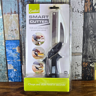 Creative Smart Cutter 2-in-1 Messer & Schneidebrett Push Chopper, Spülmaschinenfest