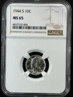 1944-S 10C  Mercury Dime NGC MS65   4837510-005