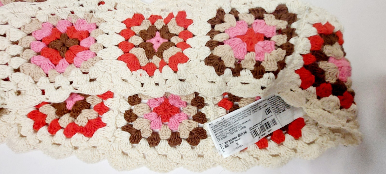 NEW with Tags Mango handmade Crochet Crop top Medium thumbnail 5