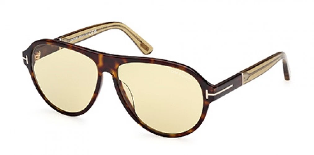 Tom Ford — NEW Tom Ford FT 1080 Sunglasses 52N Dark Havana - Shiny Light Yellow AUTHENTIC