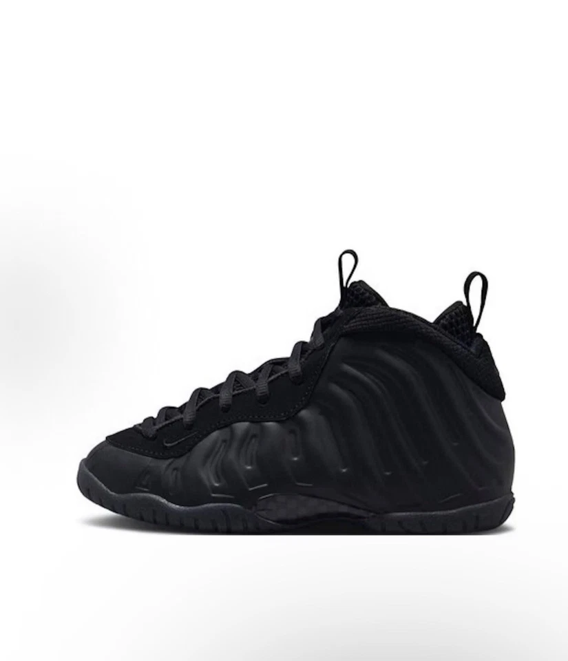 New Nike PS Pre School Kids Foamposite Little Posite Anthracite Black FN7314 001 - Image 2 of 4