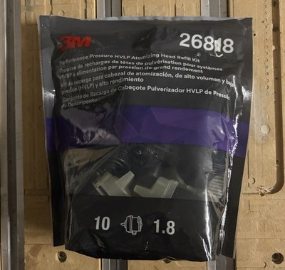 3M Performance Pressure HVLP Atomizing Head 26818, 1.8 Tip, (new Open Package)