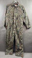 Vintage Columbia Coveralls Mens Large Original Mossy Oak Insulated Hunt Distress