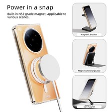 For Oppo Find N6, Magnetic Transparent Hardened Anti-Scratch PC Case Cover