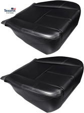 Driver and Passenger Side Bottom Lower Replacement Leather Seat Cover Black 193