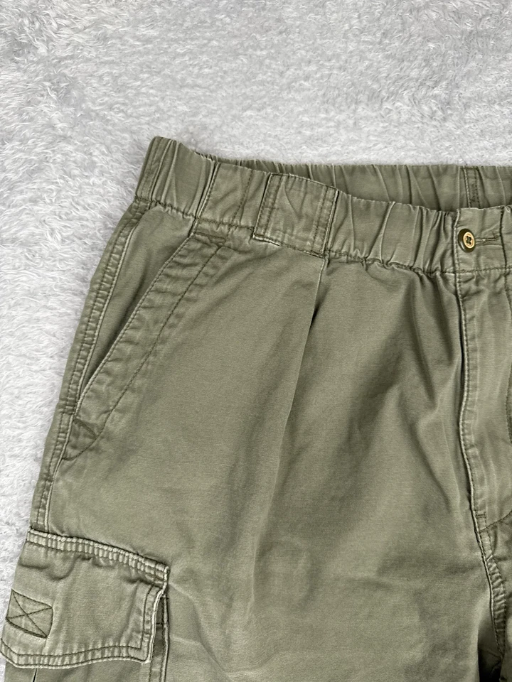 Tommy Bahama Pantalones Cortos Para Hombre Grandes Verde Relax Carga Algodón Elástico Cintura Bolsillos Foto 4 de 4