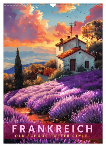 Val Thoermer | Frankreich - Old School Poster Style (Wandkalender 2026 Din A3...-image
