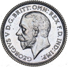 1927 Proof Sixpence - George V British Silver Coin - Superb