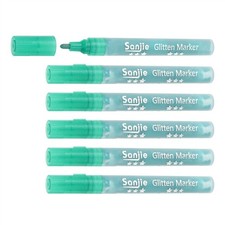 6 Pcs Metallic Marker Pens - Shine Paint Ink Medium Tip, for DIY Green 