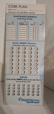 Weight Watchers Turn Around Day Tracker Card For Flex Core Plans