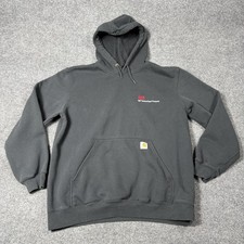 Carhartt Hoodie Mens XL Black Pullover Fleece Sweatshirt 3M Logo Workwear K121