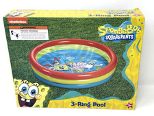 SpongeBob SquarePants 3-Ring Inflatable Swimming Portable Pool