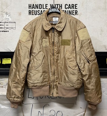 ORIGINAL SELTENE USAF JACKE FLYERS HERREN CWU-45/P DESERT TAN EX ZUSTAND!!!!! X-LARGE