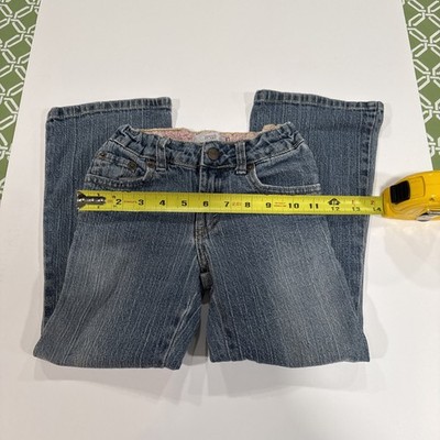 Levis Jeans Girls 6 Slim Blue Light Wash 517 Stretch Flare Adjustable Waist