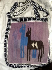 VTG wool handmade alpaca tote eclectic grandpa grandmacore cottagecore smartwool