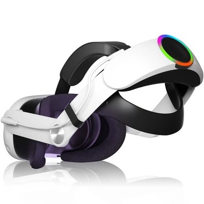 Eslick Head Strap for Meta Quest 3, RGB Light 10000mAh Battery for Oculus Quest