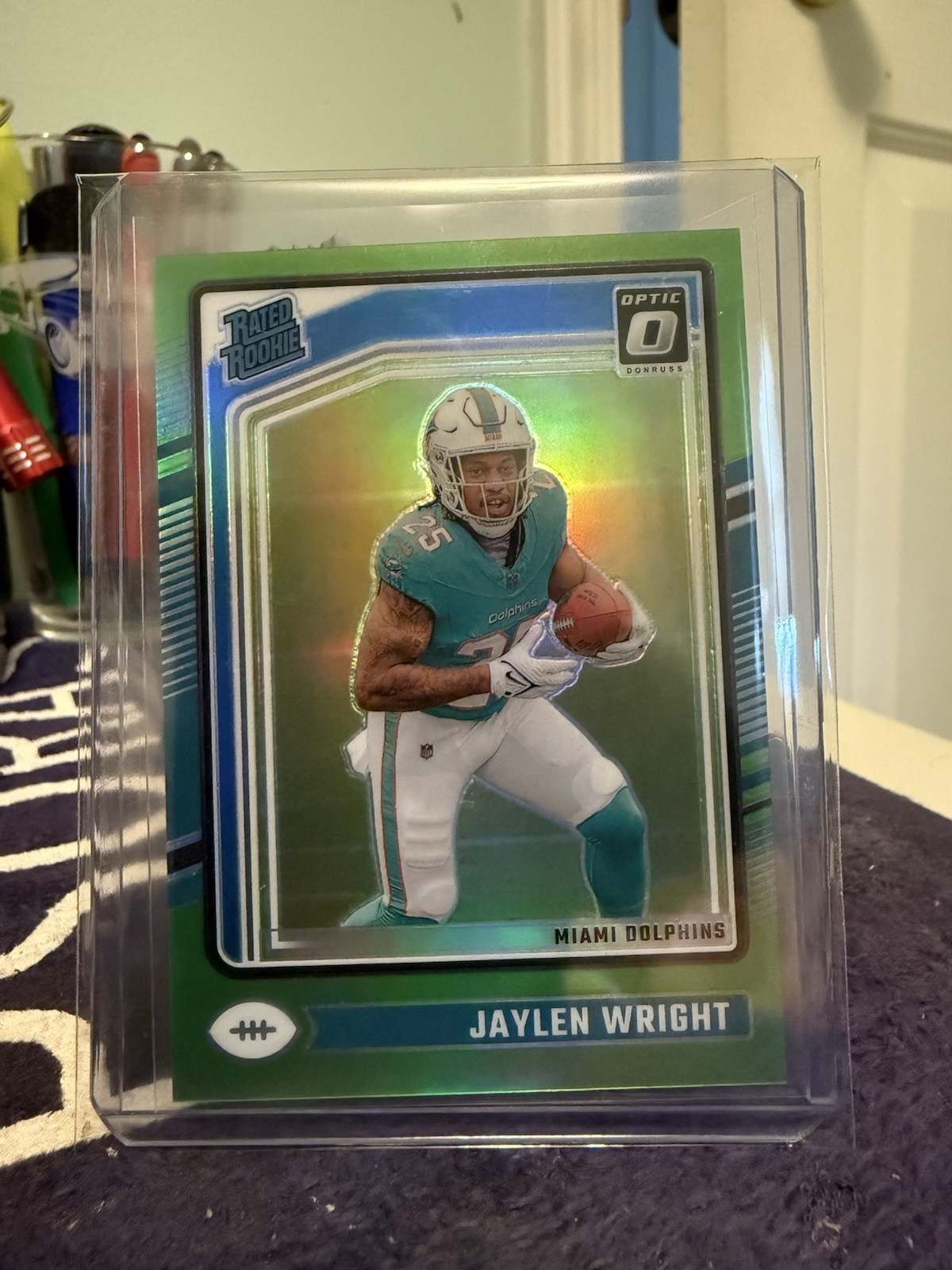 JAYLEN WRIGHT 2024 PANINI DONRUSS OPTIC #249 LIME GREEN RATED ROOKIE /50 385