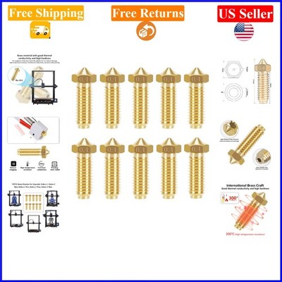 10PCS 0.4mm Brass Nozzles Kit for Anycubic Kobra 2 3D Printer Parts