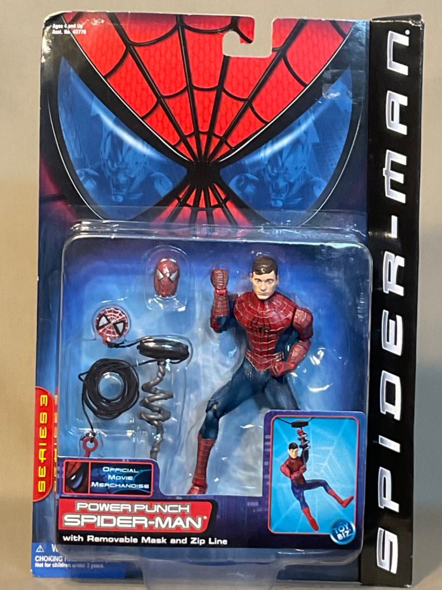 Spider-man Movie Power Punch with Removable Mask and zip line New