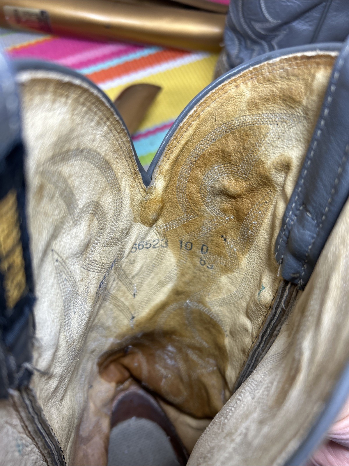 Dan Post Python Snakeskin Gray Leather Western Co… - image 14