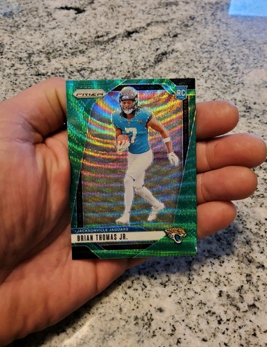2024 Panini Prizm Green Wave Rookie Brian Thomas Jr. RC #314, Jaguars