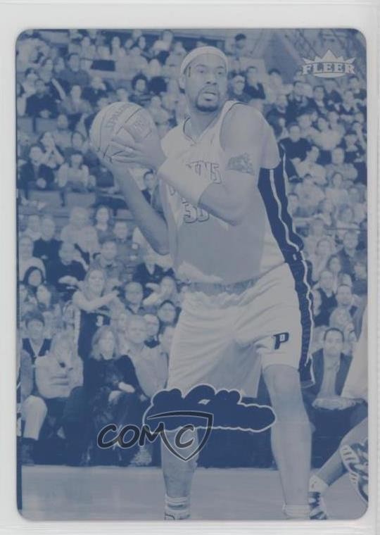 2006-07 Fleer Ultra Printing Plate Cyan 1/1 Rasheed Wallace #46 2b6
